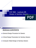 Lecture 2A Design of Sanitary Sewers