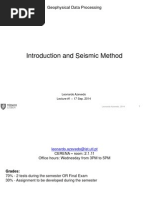 Introduction and Seismic Method: Geophysical Data Processing