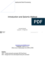 Introduction and Seismic Method: Geophysical Data Processing