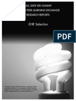 Ehr Selection: Fall 2009 Idn Summit Peer-To-Peer Learning Exchange Research Reports