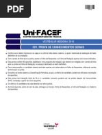 Prova UNIFACEF Medicina 2015