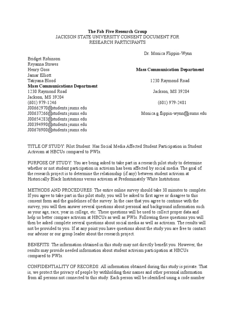 IRB Consent Form | PDF | Self-Improvement | Wellness