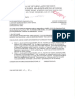 Licensing Unit Complaint Investigation Report Based On 10/14/2014 Visit