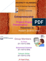 Entrepreneurship: Project Proposal