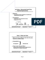 Present Value, Discounted Cash Flow. Engineering Economy: Objective