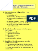 Tema 4. - Caracterización de Hidrocarburos y Cortes de Petroleo