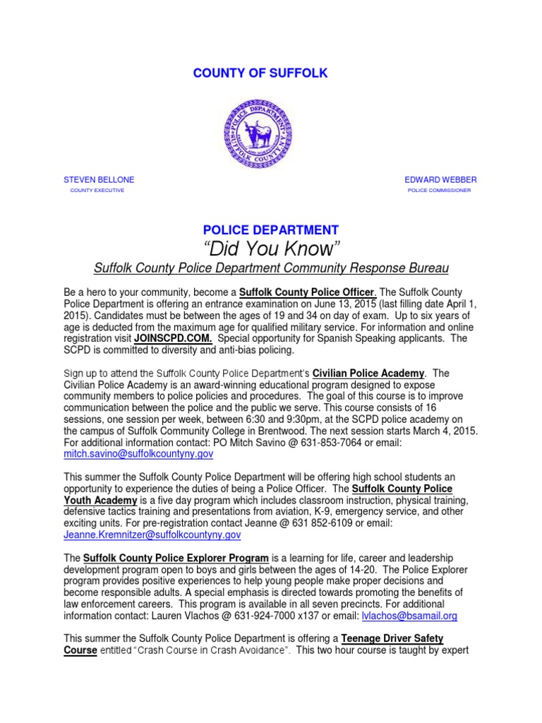 County of Suffolk PD 