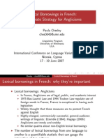 Lexical Borrowings French Chesley Slides