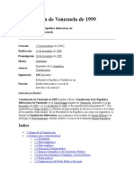 Todo Sobre La Constitución de Venezuela de 1999