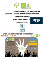 Informe Rendición de Cuentas 2014 Sede UIS Barrancabermeja