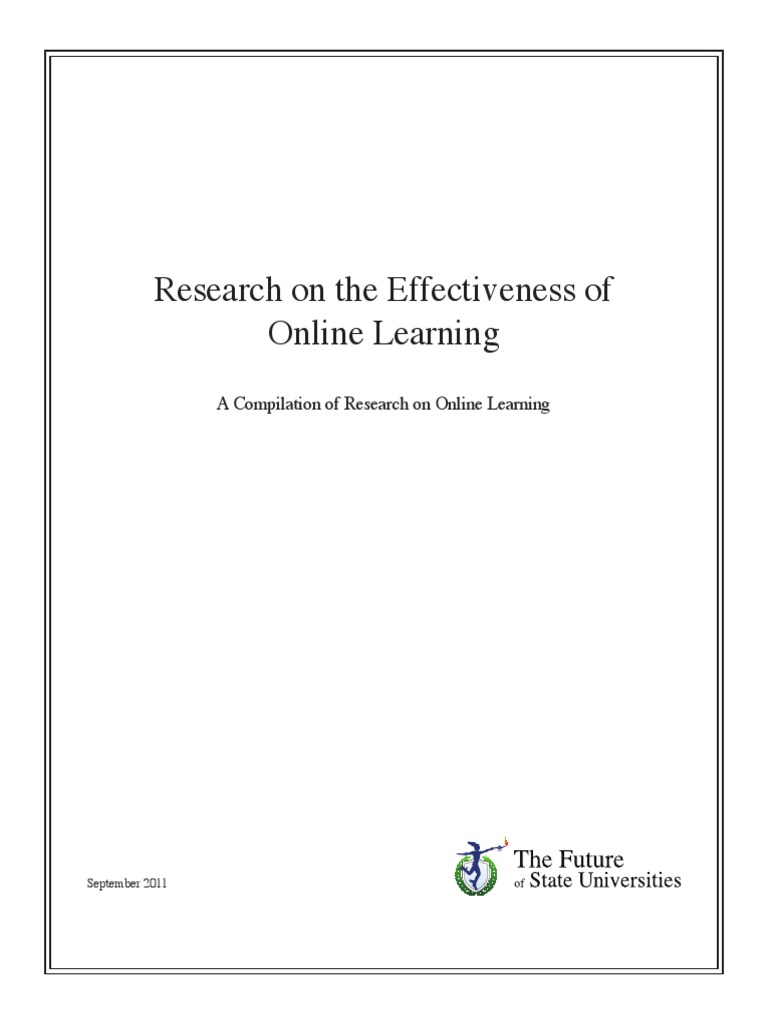 Effectiveness of Online Learning Research | PDF | Educational ...
