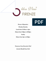 Dinner Menu