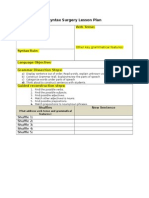 syntax surgery blank lesson plan