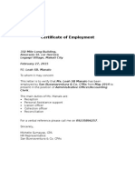 7.1.6 Template Certificate of Employment