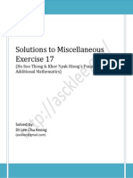 Solutions To Miscellaneous Exercise 17: (Ho Soo Thong & Khor Nyak Hiong's Panpac Additional Mathematics)