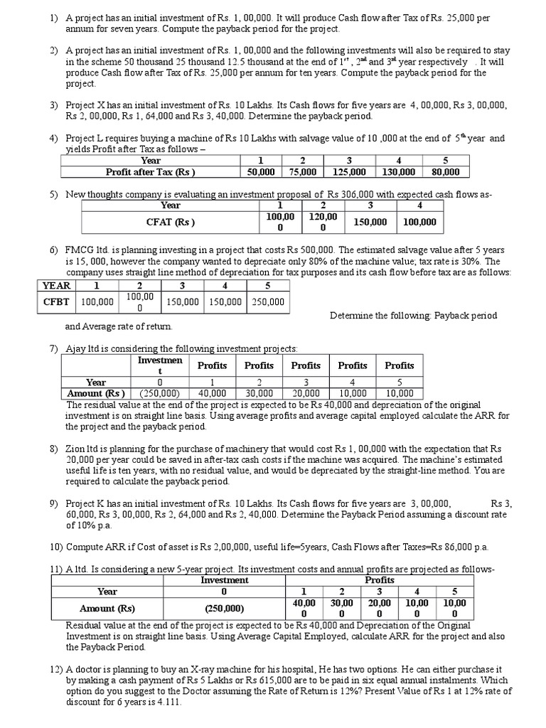 Capital Budgeting Exercise1 Pdf Net Present Value Depreciation