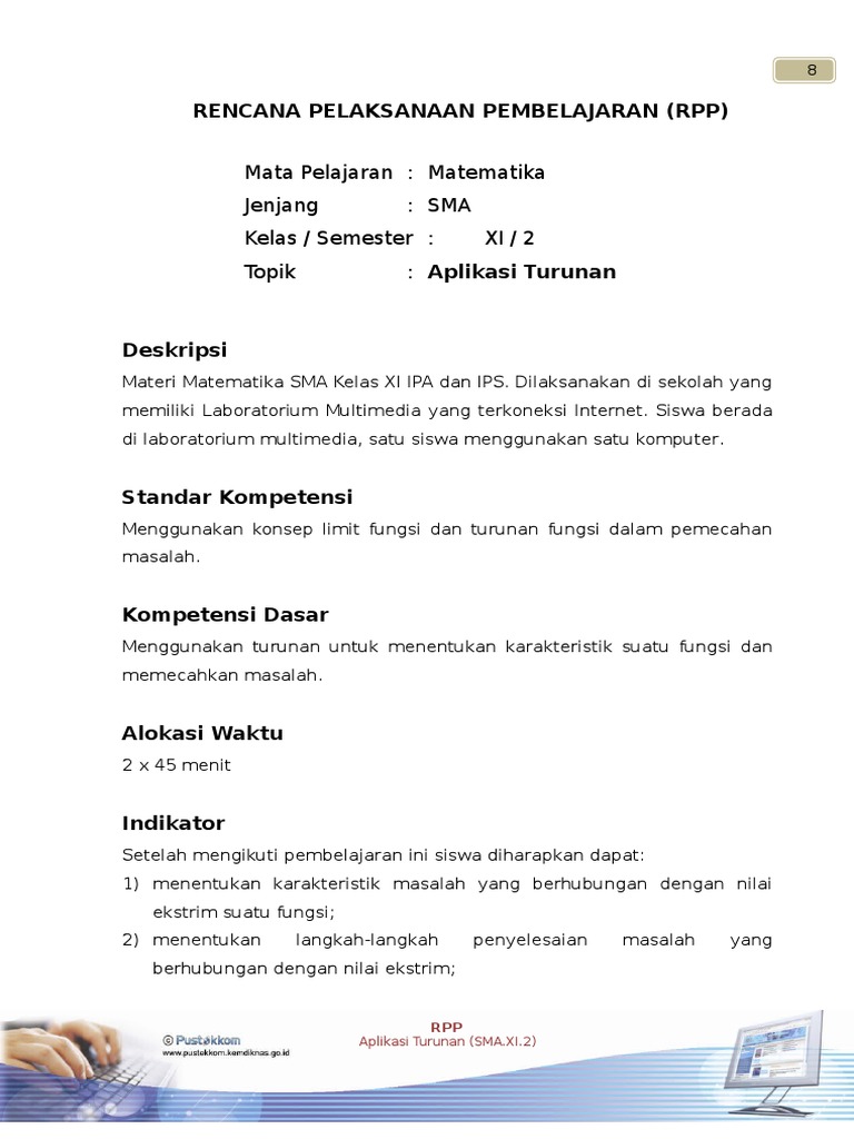 Contoh Turunan Fungsi Aljabar Dalam Kehidupan Sehari Hari ...