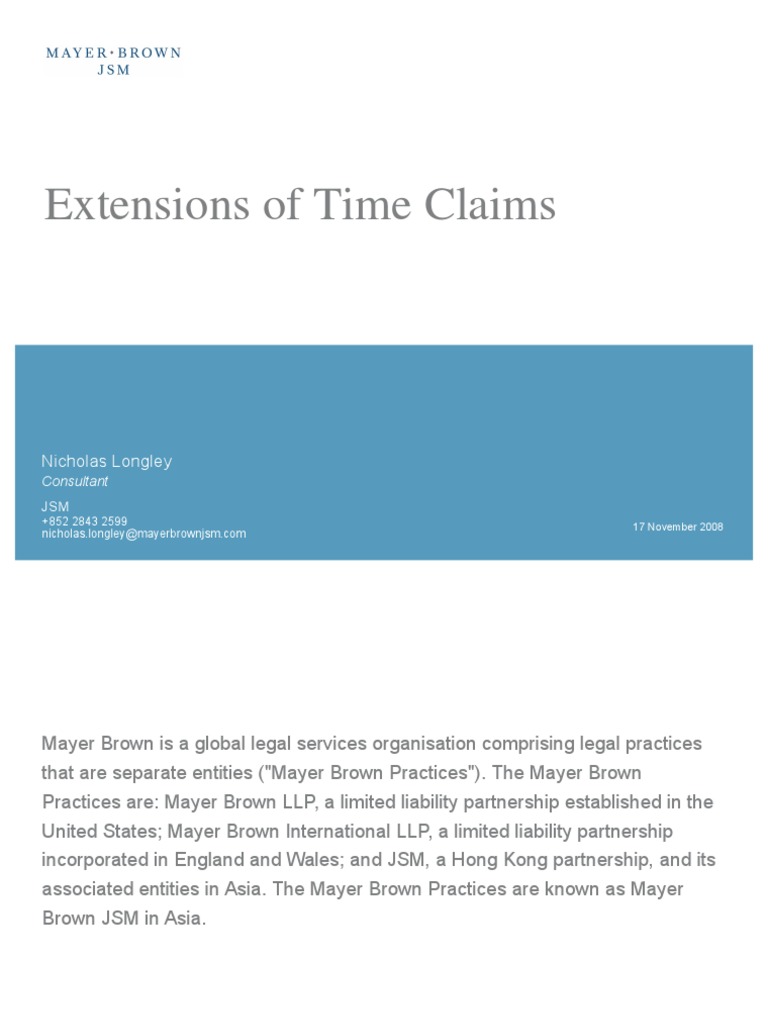 Extensions of Time Claims PDF Causality Liquidated Damages