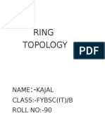 Ring Topology: Name Kajal Class:-Fybsc (It) /B ROLL NO:-90
