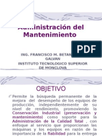 Administracion Del Mantenimiento Indutrial