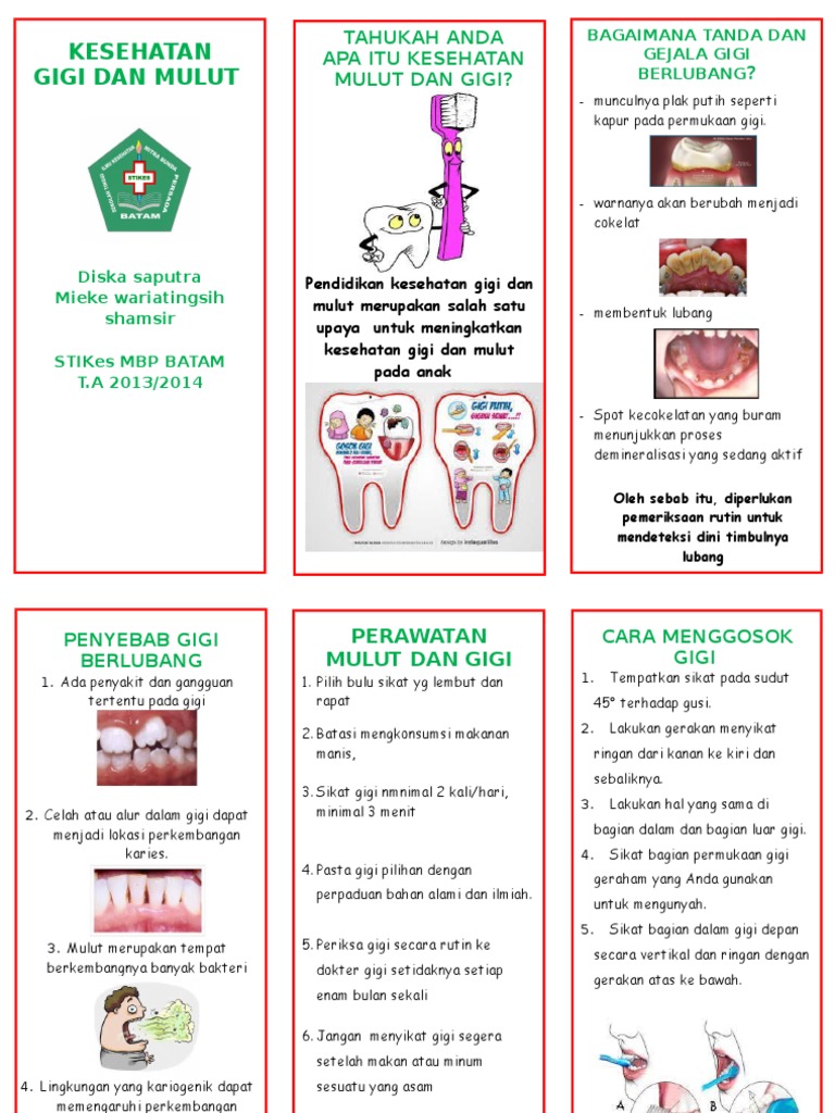 Leaflet Kesehatan Gigi