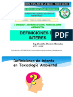 Unidad I Toxicologia