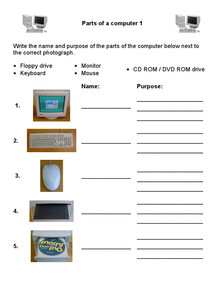 Computer Parts and Their Purposes | PDF | Computers
