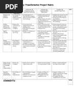 energy transformation project rubric