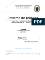 Informe de Genetica Grupos Sanguineos