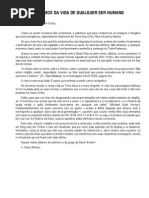 OS RUMOS DA VIDA DE QUALQUER SER HUMANO