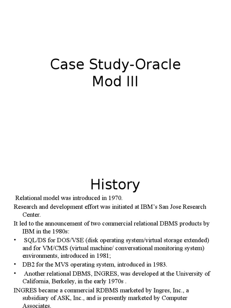 Oracle Database Case Study Overview | PDF | Database Index | Oracle ...