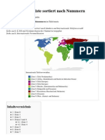 Ländervorwahlliste Sortiert Nach Nummern - Wikipedia