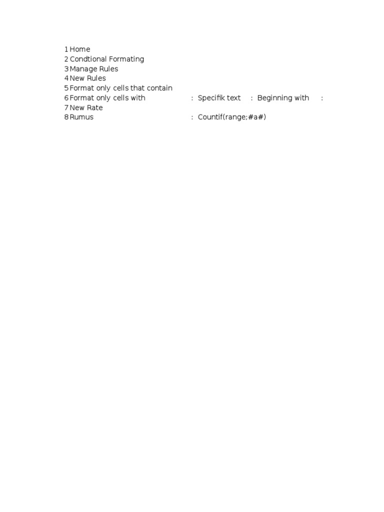 Conditional Formatting Rules Guide | PDF