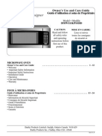 Danby 1.1 Cu. Ft. Countertop Microwave Oven - Designer DMW111KPSSDD - Stainless Steel - Manual