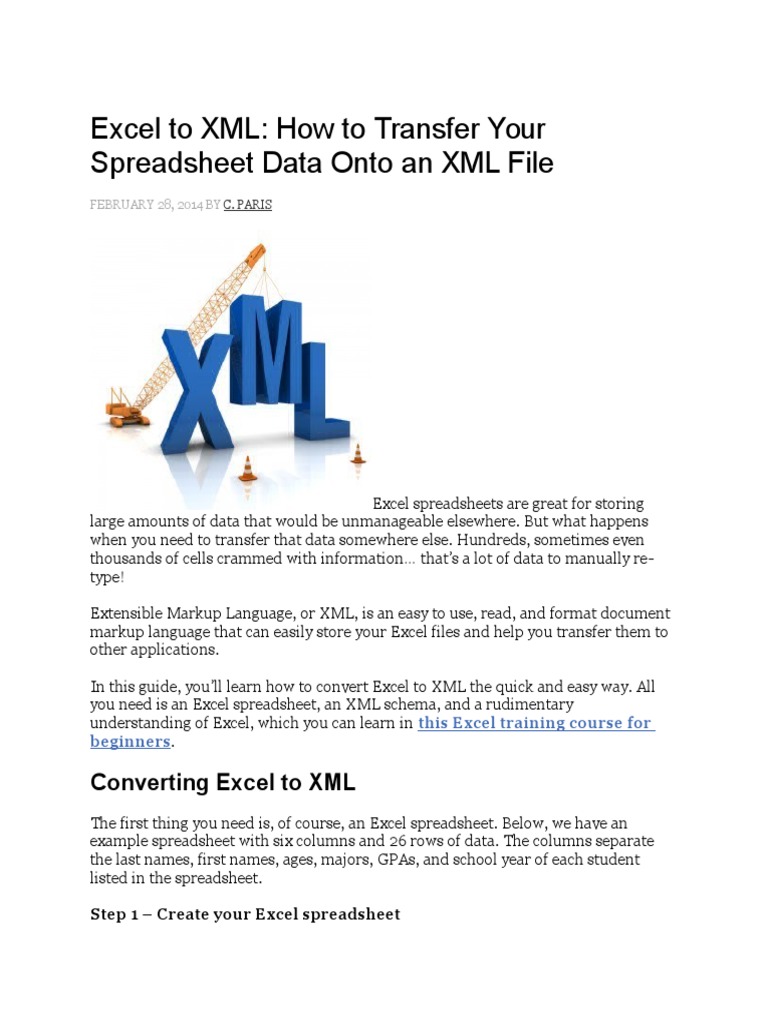 Convert Excel Data to XML Format | PDF | Xml | Microsoft Excel