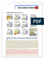 Calendario Escolar 2014-15 Madrid