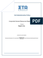 ETA Group - HRP031 - Exit Administration