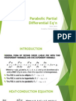 Parabolic Partial Differential Eq'n