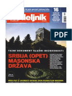 Ekskluzivni Tajni Dokument o Slobodnim Zidarima U Srbiji (Nedeljnik, 14.11.2013.)