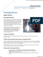 Descripción General Postulacion Ayudas Tecnicas - Áreas Técnicas - Senadis