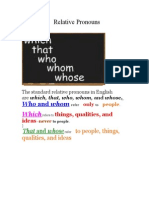 Relative Pronouns