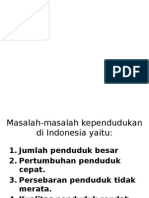 Masalah Kependudukan Dan Lingkungan Hidup