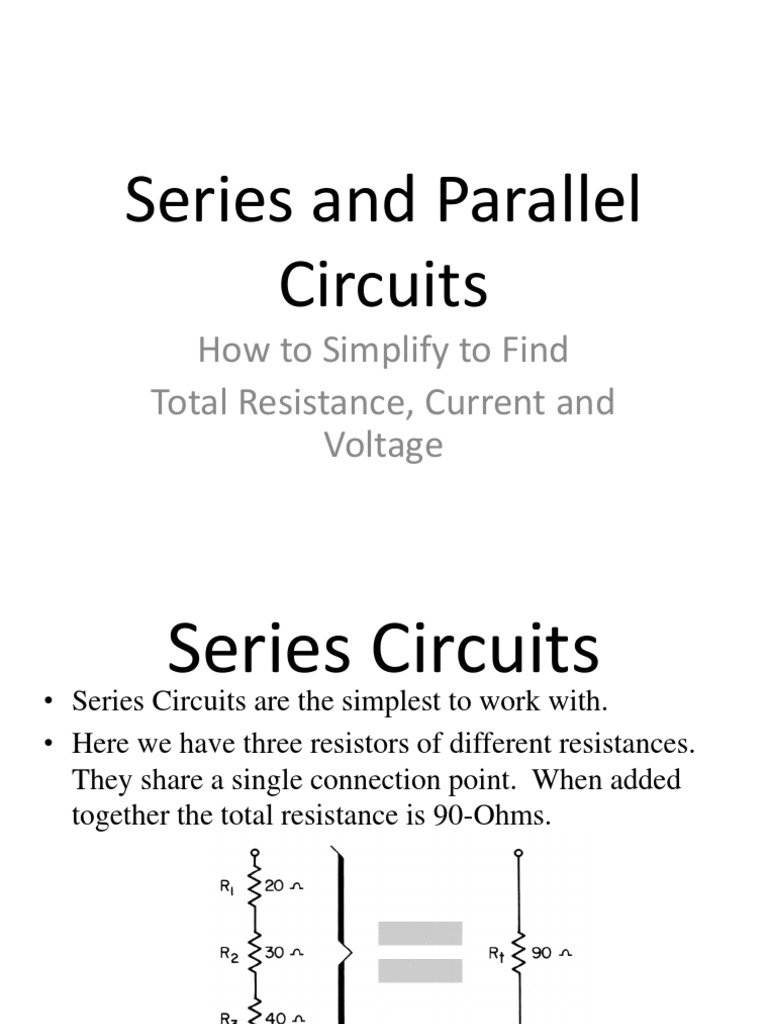 Series and Parallel Circuits Computations Circuit Diagram