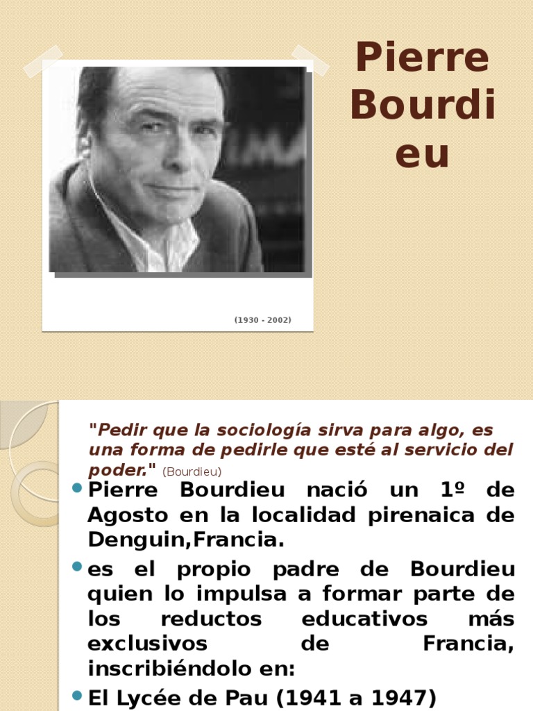 Pierre Bourdieu Teorías sociológicas Política