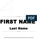 Namecard Template - Tablet Arm (Large Font)