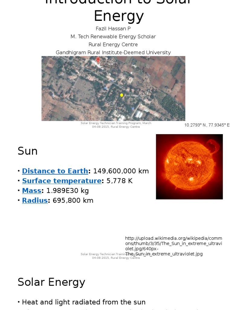 Solar Energy Training Overview | PDF | Sun | Angle