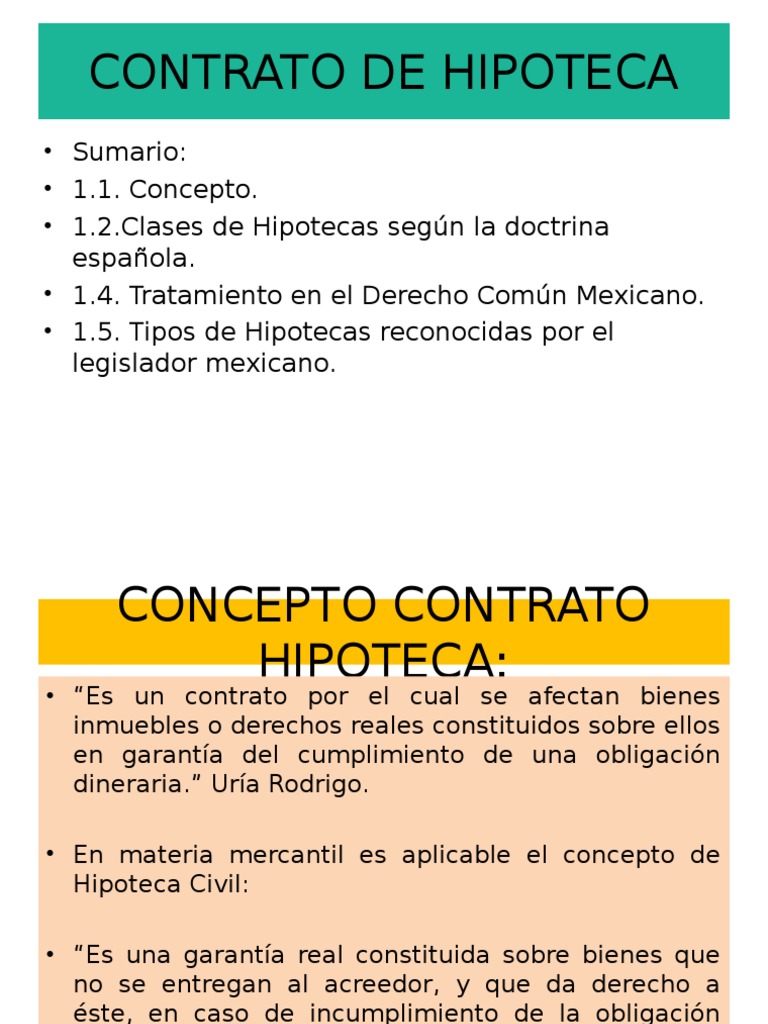 CONTRATO DE HIPOTECA.ppt Propiedad Common Law