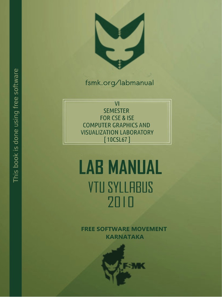 CG Lab Manual For 6th Sem Cse Vtu PDF Free Software Computer Program