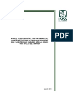 Manual de Integracion y Funcionamiento Del Comite Institucional de Calidad y Seguridad Del Paciente Cicasep