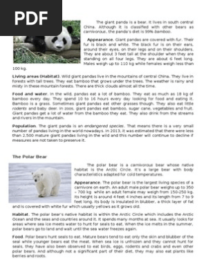 Panda and Polar Bear